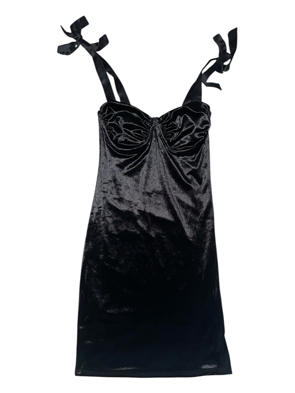 NWT garage black velvet mini dress